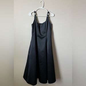 Vintage black gown with hot pink tulle underneath